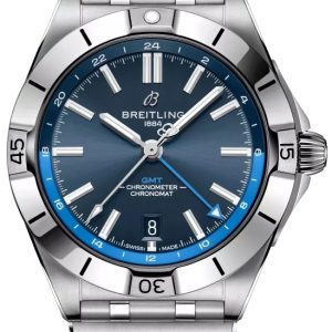 Breitling Herrklocka A323986A1C1A1 Chronomat 40 GMT Blå/Stål Ø40 mm