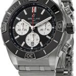 breitling herrklocka ab0136251b1a1 super chronomat b01 44 svart/stål