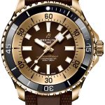 breitling herrklocka n17376201q1s1 superocean automatic 44 brun/gummi