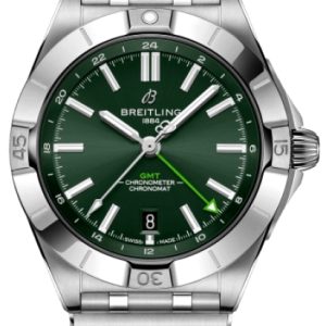 Breitling Herrklocka P323981A1L1A1 Chronomat 40 GMT Grön/Stål Ø40