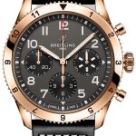 breitling herrklocka r233801a1b1x1 classic avi grå/läder ø42 mm