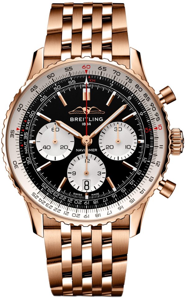 breitling herrklocka rb0138211b1r1 navitimer b01 chronograph 43