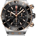 breitling herrklocka ub0136251b1u1 super chronomat b01 44 svart/18