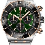 breitling herrklocka ub0136251l1u1 super chronomat b01 44 grön/18