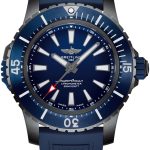 breitling herrklocka v17369161c1s1 superocean ii 48 blå/gummi ø48 mm
