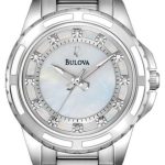 bulova damklocka 96p144 diamond blå/stål ø32 mm