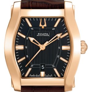 Bulova Herrklocka 64B119 Accutron Svart/Läder