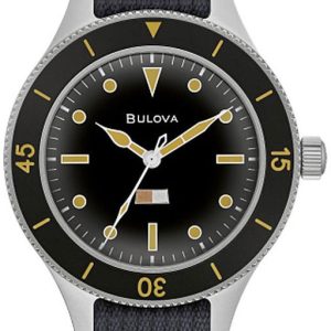 Bulova Herrklocka 98A266 Classic Svart/Textil Ø41 mm