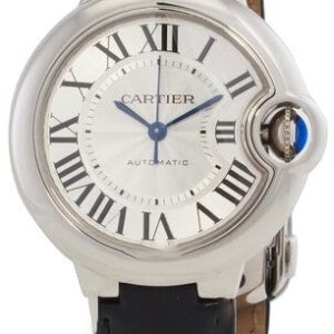 Cartier Damklocka WSBB0030 Ballon Bleu De Silverfärgad/Läder Ø33 mm
