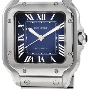 Cartier Damklocka WSSA0063 Santos de Blå/Stål Ø35 mm