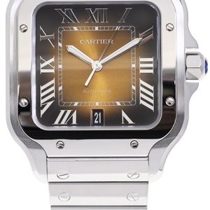 Cartier WSSA0064 Santos de Brun/Stål 47.5x39.74 mm