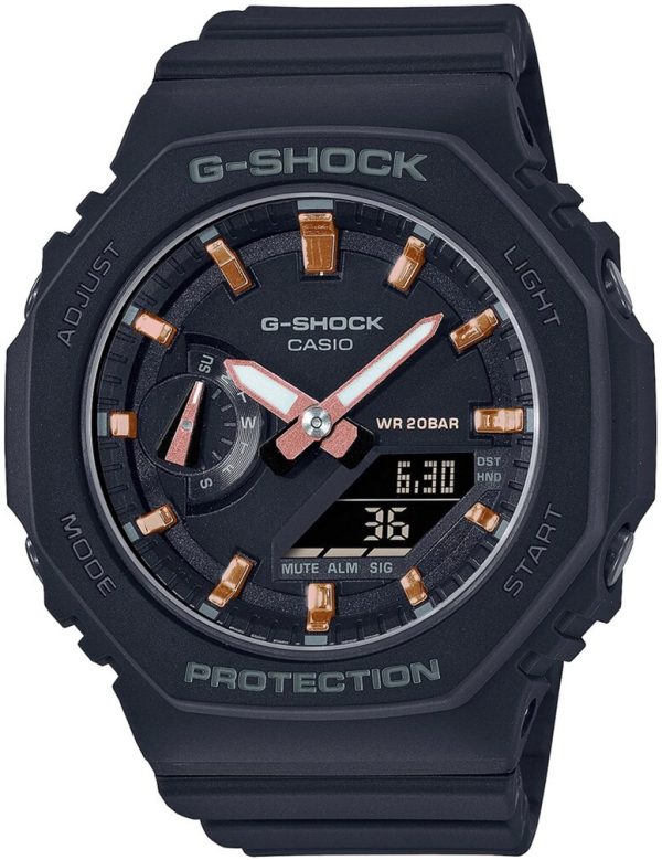 casio damklocka gma-s2100-1aer g-shock svart/resinplast ø42.9 mm
