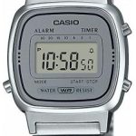 casio damklocka la670wea-7ef collection lcd/stål 30.3x24.6 mm