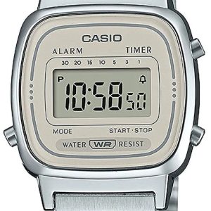 Casio Damklocka LA670WEA-8AEF Vintage Mini Grå/Stål Ø24.6 mm