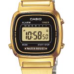 casio damklocka la670wega-1ef collection gulguldtonat stål 30.3x24.6