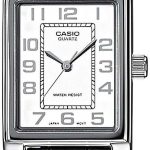 casio damklocka ltp-1234pd-7beg collection vit/stål