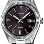 casio damklocka ltp-1302pd-1a1veg collection svart/stål ø34 mm