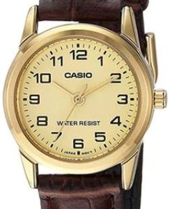 Casio Damklocka LTP-V001GL-9BUDF Classic Guldtonad/Läder Ø25 mm