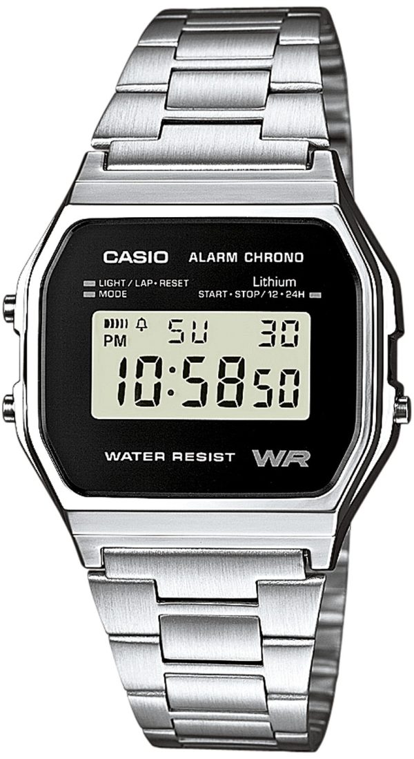 casio herrklocka a158wea-1ef collection stål 36.8x33.2 mm