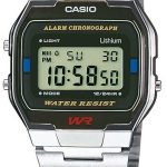 casio herrklocka a163wa-1qes collection stål 36.8x33 mm