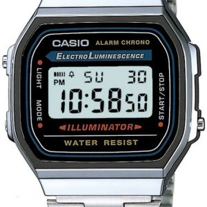 Casio Herrklocka A168WA-1YES Collection LCD/Stål 38.6x36.3 mm