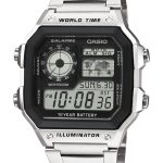 casio herrklocka ae-1200whd-1avef collection lcd/stål 42x42 mm