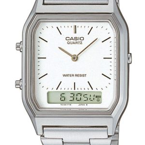 Casio Herrklocka AQ-230A-7DMQYES Collection Vit/Stål 38.8x27.8 mm