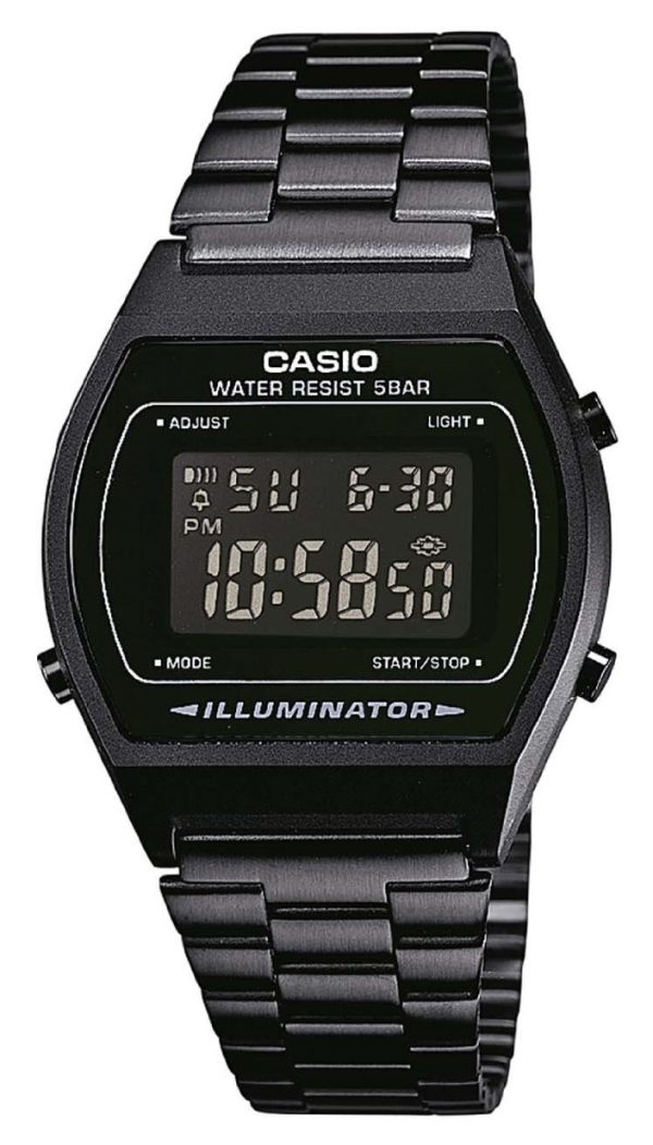 casio herrklocka b640wb-1bef collection lcd/stål 38.9x35 mm