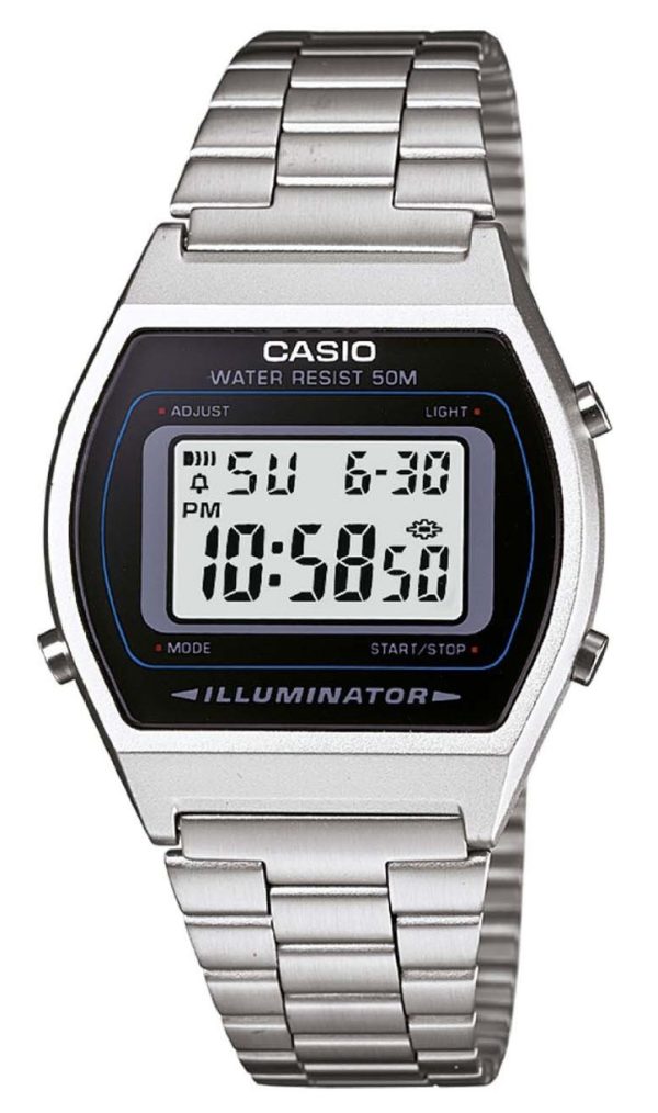 casio herrklocka b640wd-1avef collection lcd/stål 38.9x35 mm