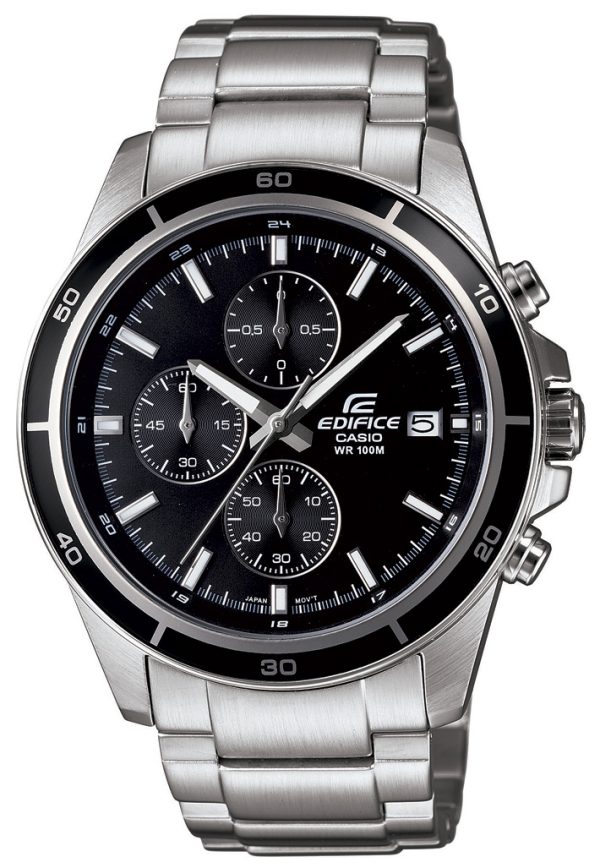 casio herrklocka efr-526d-1avuef edifice svart/stål ø43.8 mm