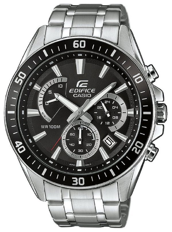 casio herrklocka efr-552d-1avuef edifice svart/stål ø47 mm