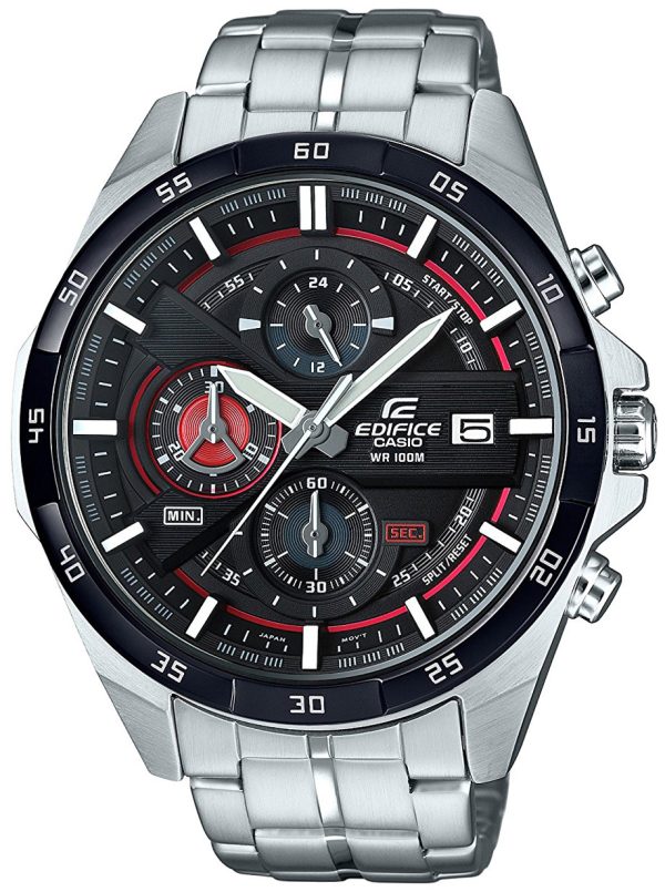 casio herrklocka efr-556db-1avuef edifice svart/stål ø48.7 mm