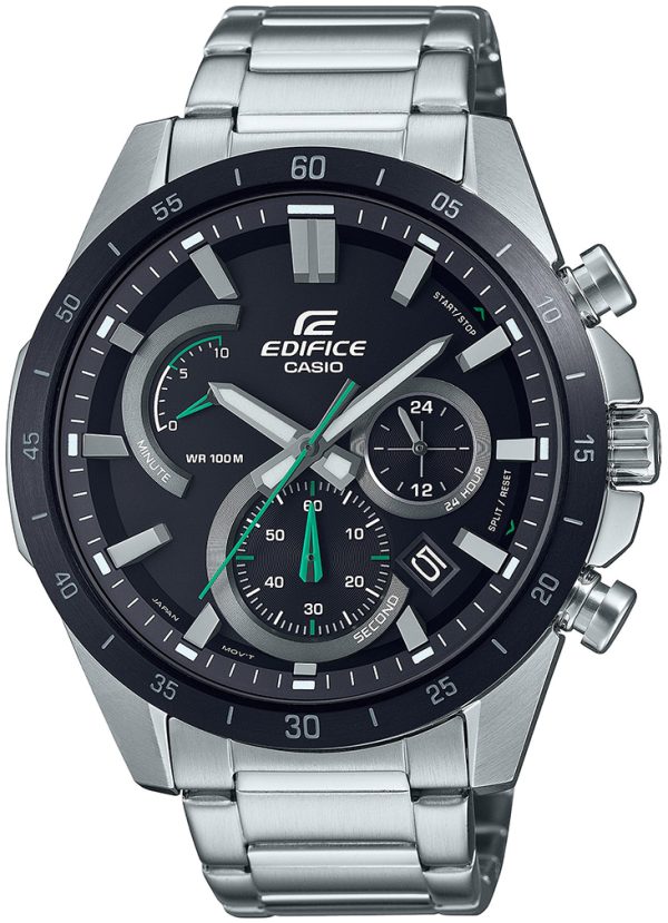 casio herrklocka efr-573db-1avuef edifice svart/stål ø47.1 mm