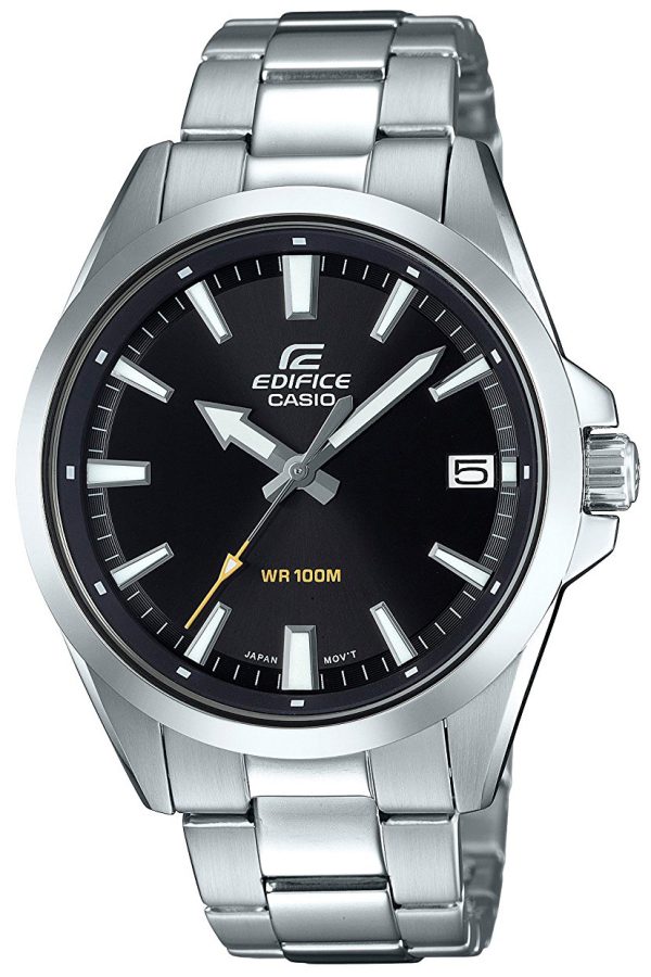 casio herrklocka efv-100d-1avuef edifice svart/stål ø42 mm