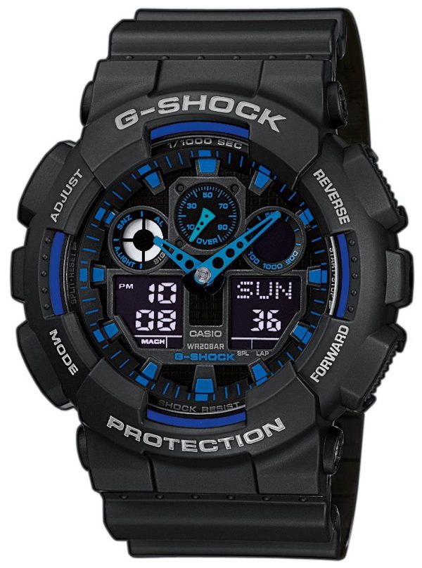 casio herrklocka ga-100-1a2er g-shock lcd/resinplast ø51.2 mm