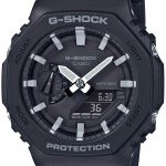 casio herrklocka ga-2100-1aer g-shock svart/resinplast ø45.4 mm