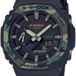 casio herrklocka ga-2100su-1aer g-shock svart/resinplast ø45.4 mm