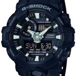 casio herrklocka ga-700-1ber g-shock svart/resinplast ø53.4 mm