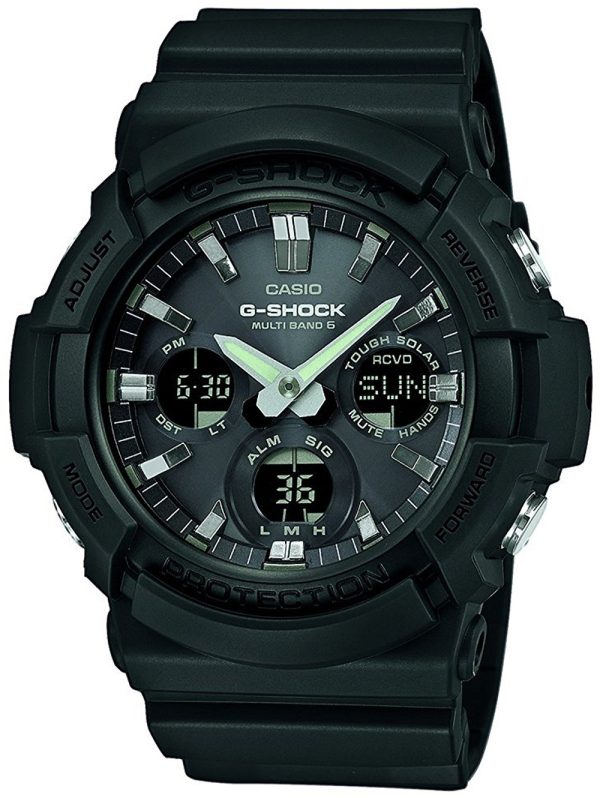 casio herrklocka gaw-100b-1aer g-shock svart/resinplast ø55.1 mm