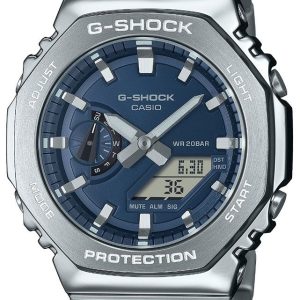 Casio Herrklocka GM-2110D-2BER G-shock Blå/Stål Ø44.4 mm