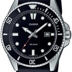 casio herrklocka mdv-107-1a1vef collection svart/gummi ø44.2 mm