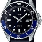 casio herrklocka mdv-107-1a2vef collection svart/gummi ø44.2 mm