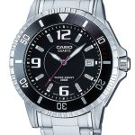 casio herrklocka mtd-1053d-1aves collection svart/stål ø42.6 mm