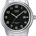 casio herrklocka mtp-1221a-1aveg svart/stål ø44.2 mm