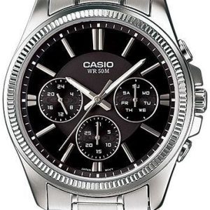 Casio Herrklocka MTP-1375D-1AVDF Classic Svart/Stål Ø42 mm