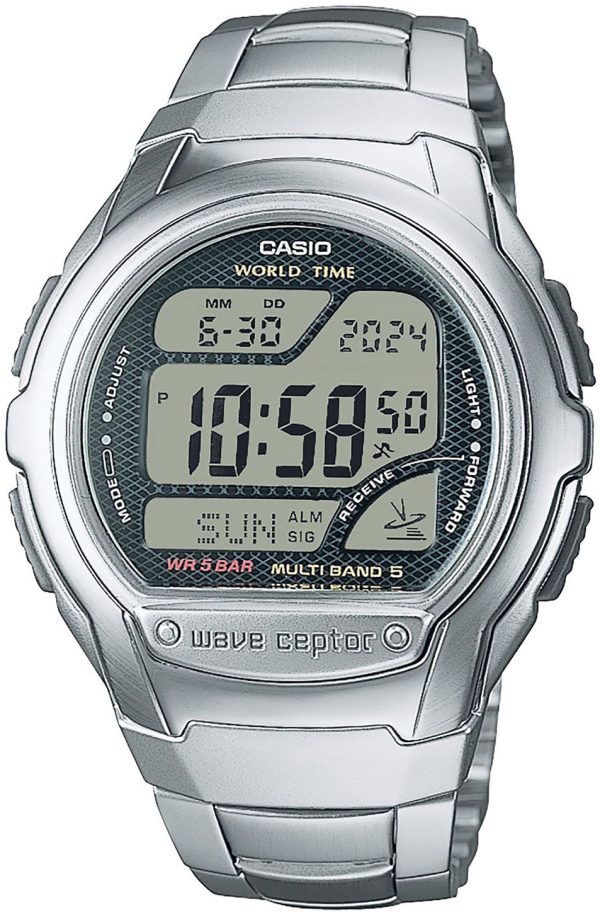 casio herrklocka wv-58rd-1aef radio controlled lcd/stål ø43.7 mm