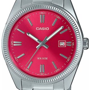 Casio MTP-1302PD-4AVEF Analogic Röd/Stål Ø38.5 mm