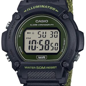 Casio W-219HB-3AVEF Timeless Collection Standard Grön/Textil Ø47.1