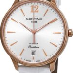 certina damklocka c021.810.36.037.00 ds dream silverfärgad/läder