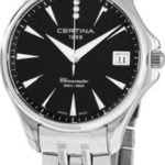 certina damklocka c032.051.11.056.00 ds action svart/stål ø33.8 mm